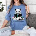 Panda Reading Chapter Books Women's Comfort Colors T-Shirt Chalky Mint