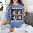 Penguin Love Reading And Penguins Child Book Lover Women's Comfort Colors T-Shirt Chalky Mint