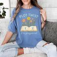 Plot Twist I'm Pregnant Literary Pregnancy Announcement Book Women's Comfort Colors T-Shirt Chalky Mint Plot Twist I'm Pregnant Literary Pregnancy Announcement Book Women's Comfort Colors T-Shirt Chalky Mint