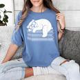 Polar Bear Reading Book Pajama Sleep Women's Comfort Colors T-Shirt Chalky Mint