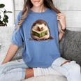 Porcupine Reading Book Hedgehog Book Lover Women's Comfort Colors T-Shirt Chalky Mint