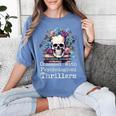 Psychological Thriller Reader Fan Skull Flowers Books Women's Comfort Colors T-Shirt Chalky Mint Psychological Thriller Reader Fan Skull Flowers Books Women's Comfort Colors T-Shirt Chalky Mint