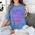 Quietly Thriving In Fictional Realms Book Lovers Women's Comfort Colors T-Shirt Chalky Mint