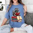 Raccoon Reading Books Matching Bookworm Readers Librarian Women's Comfort Colors T-Shirt Chalky Mint