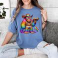 Rainbow Pride Bigfoot Reading Book With Heart Glasses Women's Comfort Colors T-Shirt Chalky Mint Rainbow Pride Bigfoot Reading Book With Heart Glasses Women's Comfort Colors T-Shirt Chalky Mint