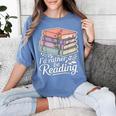 Rather Be Reading Book Lover Stack Women's Comfort Colors T-Shirt Chalky Mint Rather Be Reading Book Lover Stack Women's Comfort Colors T-Shirt Chalky Mint