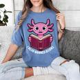 I Read Banned Books Axolotl Reading Women's Comfort Colors T-Shirt Chalky Mint