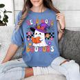 Read More Books Ghost Reading Book Teacher Halloween Women's Comfort Colors T-Shirt Chalky Mint