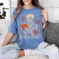 Read In Peace Skeleton Reading Book Halloween Teacher Women's Comfort Colors T-Shirt Chalky Mint Read In Peace Skeleton Reading Book Halloween Teacher Women's Comfort Colors T-Shirt Chalky Mint