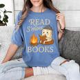 Read S'More Books Campfire Reading Book Lovers Camper Women's Comfort Colors T-Shirt Chalky Mint