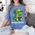Readasaurus Reading Dinosaur Book Reader Bookworm Women's Comfort Colors T-Shirt Chalky Mint