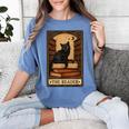 The Reader Cat Book Reading Halloween Tarot Card Women's Comfort Colors T-Shirt Chalky Mint