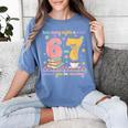 Reading 67 Teacher Six Seven Reading 6 7 Book Lover Women's Comfort Colors T-Shirt Chalky Mint