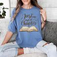 Reading Book Lover Club Librarian Just One More Chapter Women's Comfort Colors T-Shirt Chalky Mint