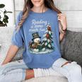 Reading Is Snow Much Fun Christmas Books Snowman Bookworm Women's Comfort Colors T-Shirt Chalky Mint