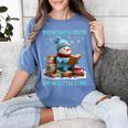 Reading Snow So Many Books Christmas Snow Little Time Women's Comfort Colors T-Shirt Chalky Mint