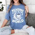Reading Is Out Of This World Space Books Lover Women's Comfort Colors T-Shirt Chalky Mint