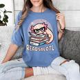 Readsalotl Axolotl Reading Books Glasses Bookworm Pun Fun Women's Comfort Colors T-Shirt Chalky Mint Readsalotl Axolotl Reading Books Glasses Bookworm Pun Fun Women's Comfort Colors T-Shirt Chalky Mint