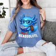 Readsolotl Blue Kawaii Axolotl Book Lover Reading Women's Comfort Colors T-Shirt Chalky Mint
