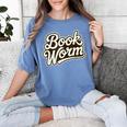 Retro Book Worm Reading For Book Lovers Women's Comfort Colors T-Shirt Chalky Mint Retro Book Worm Reading For Book Lovers Women's Comfort Colors T-Shirt Chalky Mint