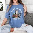 Retro I Just Want To Read Books And Pet Cats Women's Comfort Colors T-Shirt Chalky Mint Retro I Just Want To Read Books And Pet Cats Women's Comfort Colors T-Shirt Chalky Mint