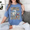 RtY Book Man Graphic Eyes Colorful Art Small Women's Comfort Colors T-Shirt Chalky Mint