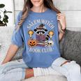 Salem Witch Book Club Bookish Halloween Raccoon Witchcraft Women's Comfort Colors T-Shirt Chalky Mint