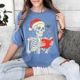 Skeleton Reading Book Christmas Teacher Librarian Book Lover Women's Comfort Colors T-Shirt Chalky Mint Skeleton Reading Book Christmas Teacher Librarian Book Lover Women's Comfort Colors T-Shirt Chalky Mint