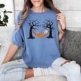 Skeleton Reading Book In Hammock Halloween Reader Women's Comfort Colors T-Shirt Chalky Mint