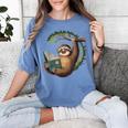 Sloth Reading a Book Lazy Sloth Bookworm Women's Comfort Colors T-Shirt Chalky Mint Sloth Reading a Book Lazy Sloth Bookworm Women's Comfort Colors T-Shirt Chalky Mint