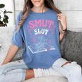 SMUT Slut Provocative Literature Book Club Book Reading Women's Comfort Colors T-Shirt Chalky Mint