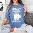 Sorry I Can’t Go I’m An Indoor Cat Introvert Cat Women's Comfort Colors T-Shirt Chalky Mint Sorry I Can’t Go I’m An Indoor Cat Introvert Cat Women's Comfort Colors T-Shirt Chalky Mint