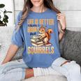 Squirrel Animal Life Is Better With Books And a Women's Comfort Colors T-Shirt Chalky Mint