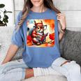 Squirrel Reading Comic Book On Autumn Branch Glasses Leaves Women's Comfort Colors T-Shirt Chalky Mint