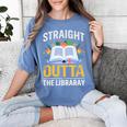 Straight Outta The Library Book Lover Men Women Premium Tri-Blend Women's Comfort Colors T-Shirt Chalky Mint