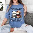 Teacher Bookworm Book Lover Panda Reading Book Librarian Tee Women's Comfort Colors T-Shirt Chalky Mint