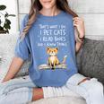That's What I Do I Pet Cats I Read Books And I Know Things Women's Comfort Colors T-Shirt Chalky Mint