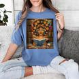 History Month Black Afro Girl Women Book Lovers Flower Women's Comfort Colors T-Shirt Chalky Mint