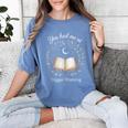 You Had Me At Trigger Warning Dark Romance Skeleton Book Women's Comfort Colors T-Shirt Chalky Mint