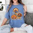 Turkey Read Books Reading Fall Thanksgiving Teacher Women's Comfort Colors T-Shirt Chalky Mint