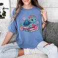 Turtle Bookworm Reading Book Bookworm Book Nerd Cute Graphic Women's Comfort Colors T-Shirt Chalky Mint