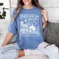 Unapologetically Anti Social Book Club Introvert Reader Women's Comfort Colors T-Shirt Chalky Mint