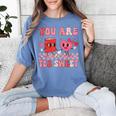 Valentine Day Book You Are Too Sweet Librarian Teacher Kids Women's Comfort Colors T-Shirt Chalky Mint