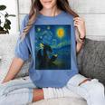Van Gogh Starry Night Fantasy Reader Dragon Reading Book Women's Comfort Colors T-Shirt Chalky Mint Van Gogh Starry Night Fantasy Reader Dragon Reading Book Women's Comfort Colors T-Shirt Chalky Mint