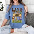 Wild About Reading Reading Books And Bookworm Library Day Women's Comfort Colors T-Shirt Chalky Mint Wild About Reading Reading Books And Bookworm Library Day Women's Comfort Colors T-Shirt Chalky Mint