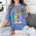 Wild About Reading Books Reader Bookworm Animals Book Lover Women's Comfort Colors T-Shirt Chalky Mint