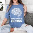 Women's My Brain Runs On Books Reading Bookworm Men Women Women's Comfort Colors T-Shirt Chalky Mint