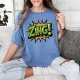 ZING Comic Book Retro Artwork – Cartoon Collector Women's Comfort Colors T-Shirt Chalky Mint ZING Comic Book Retro Artwork – Cartoon Collector Women's Comfort Colors T-Shirt Chalky Mint