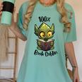 100 Book Goblin Cute Book Reader And Library Lover Women's Comfort Colors T-Shirt Violet