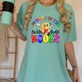 100 Days In The Book Fun 100 Days Of School Boy Girl Teacher Women's Comfort Colors T-Shirt Violet